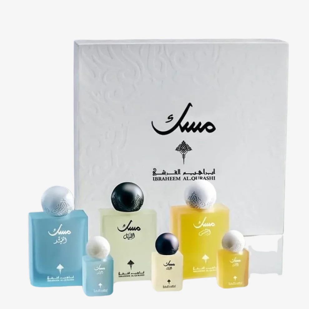 Musk Collection – Sun, Night & Dawn (3×75ml) + Mini Musk Box (3×10ml)